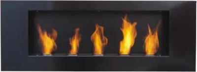 Produktbild von Ethanolkamin Gelkamin Metall Breite:110cm Kamin Schwarz Brenngel oderEthanol