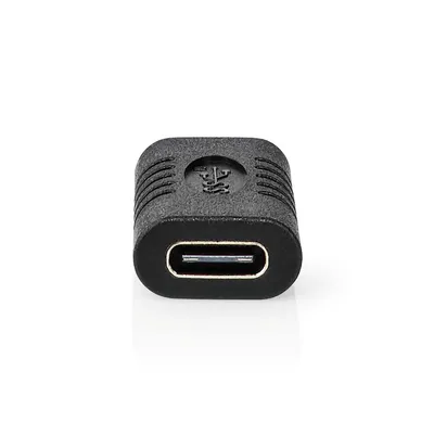 Immagine prodotto di Adattatore USB-C Nedis - USB 3.2 Gen 2 - USB-C femmina - USB-C femmina - 4K@60Hz - 10 Gbps - Rotondo - Nichelato - Nero - Scatola