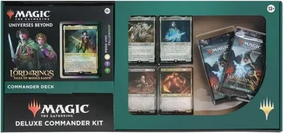 A Magic: The Gathering Deluxe Commander Kit featuring The Lord of the Rings: Tales of Middle-earth.