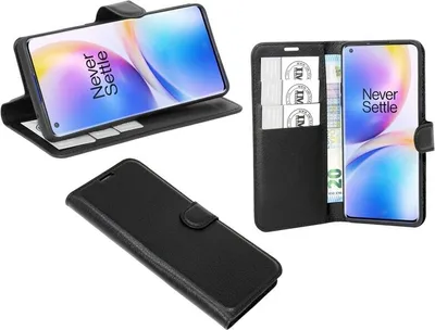 Obrázek produktu pro Pouzdro typu kniha "Fancy" OnePlus 8 Pro pouzdro na mobilní telefon, peněženkové pouzdro s funkcí stojánku, slot na karty, černé