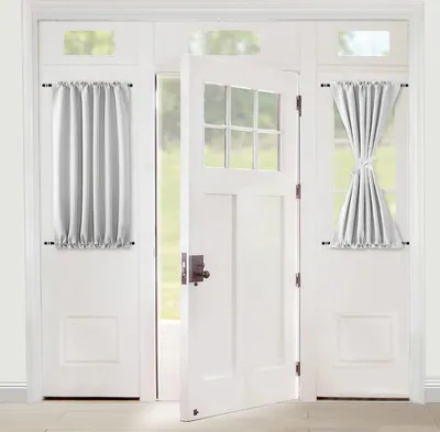 Produktbild von Französische Türvorhänge mit Stangentasche Thermische und Verdunklungsvorhang Vorhänge Türen Glasfenster Küchen Terrassentüren Privatsphäre Fenstervorhang 1 Stück 61x102cm
