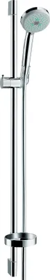 Produktbild von hansgrohe Brausenset, inkl. Handbrause, Schlauch, Stange 0,96m, Seifenschale, chrom, 1 Stk.