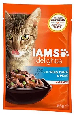 Productafbeelding van EUKANUBA IAMS, 85 gram, tonijn en erwten