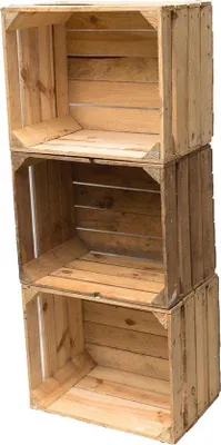 Productafbeelding van Vintage Houten Kisten Set voor Meubelbouw en Decoratie - 3 Stuks
