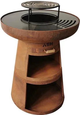 Productafbeelding van Plancha Barbecue - 60 cm Grillring - Cortenstaal - Buiten - Vuurschaal