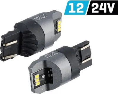 Zdjęcie produktu dla Żarówka VISION W21/5W (T20q) 12/24V 6x 3020 SMD LED, nonpolar, CANBUS, biała, 2 szt.