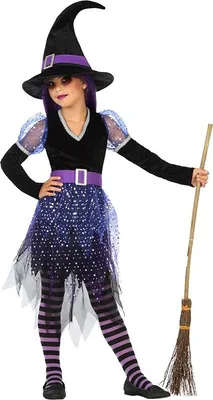 Zdjęcie produktu dla Atosa Kids Girls Witch Custom fioletowy 10-12 lat fioletowy 10-12 lat