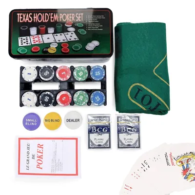 Produktbild von Pokerset Pokerkoffer Casino-Chips - 200 Chips - Metallkoffer - Spielmatte - 2 bis 10 Spieler