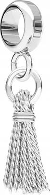 Produktbild von Silber Charm Hänger mit Quaste Fransenschnüren Quastenbündel 925 Silber