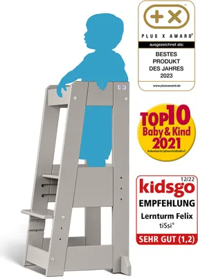 Produktbild von tiSsi Lernturm / Entdeckerturm Felix Buche stormy grey