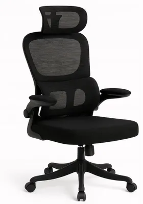 Zdjęcie produktu dla Krzesło biurowe ergonomiczne regulowane obrotowe KB112 czarne