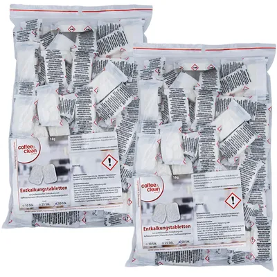 Produktbild von 100 Entkalkungstabletten Entkalker-Tabs 16g für Kaffeevollautomaten von Bosch Jura Melitta Miele Saeco Siemens WMF