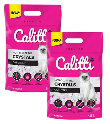Zdjęcie produktu dla Silikonowy żwirek dla kotów Calitti Crystals 3,8L x 2