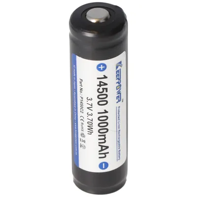 Produktbild von Keeppower 14500 1000mAh, 3,7V Li-Ion-Akku Abmessungen 52x14,3mm geschützt, mit UL Zulassung