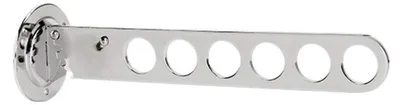Klappbarer Wand-Kleiderbügel, 180° drehbar, 6 Haken, Edelstahl