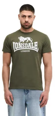 Productafbeelding van Herentrui, normale pasvorm, LOGO, olijfgroen/wit, maat L, Lonsdale