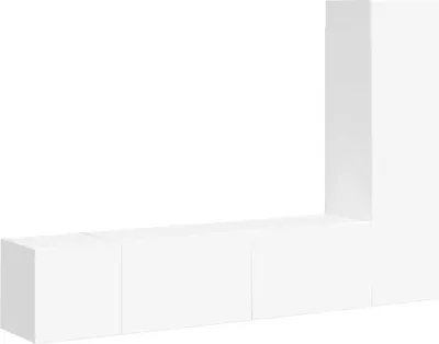 Produktbild von vidaXL 3-tlg. TV-Schrank-Set Weiß Holzwerkstoff