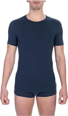 Produktbild von BIKKEMBERGS Herren-T-Shirt, kurzärmelig, Rundhalsausschnitt, Stretch-Baumwolle, Artikel BKK1UTS01SI, L, Cotone 95%,Elasthan 5%