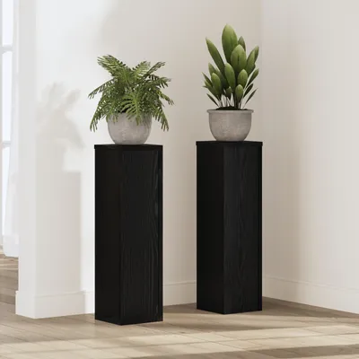 Produktbild von Desgin Pflanzenständer 2 Stück Schwarze Eiche 17x17x60 cm Holzwerkstoff - Beete 869233