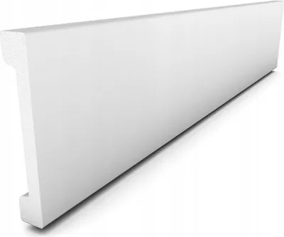 Immagine prodotto di Deccart | Battiscopa DP 6 - Bianco - Polistirolo di alta qualità - Robusto ed elegante