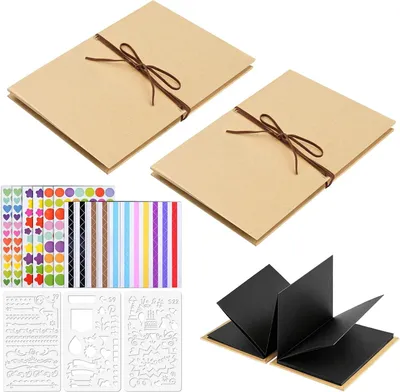Obrázok produktu pre Sada na scrapbook, 2 mini albumy (15,2 x 20,5 cm), s nálepkami a príslušenstvom, pre kreatívne projekty