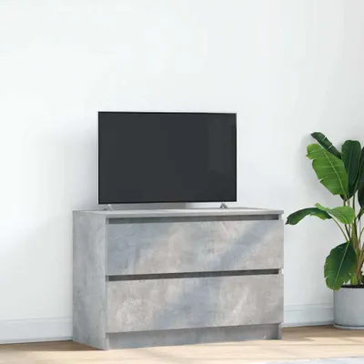 Image de Maison Exclusive - Meuble TV gris béton 80x35x54 cm Matériau dérivé du bois
