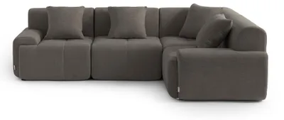 Obrázok produktu pre MILYSOFA SOFAMOUS – 4-miestna modulárna rohová pohovka, chenille, popelavohnedá