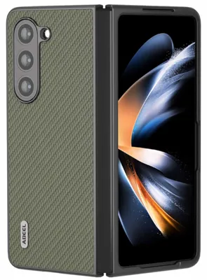 Produktbild von Für Samsung Galaxy Z Fold5 5G Carbon Textur Handy Schutz Hülle Cover Grün