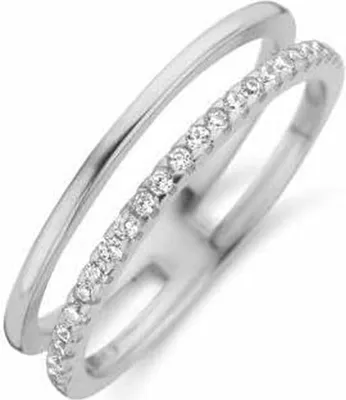 Produktbild von New Bling Zilveren Ring 9NB-0389-50 - Maat 50 - Zirkonia - Zilverkleurig