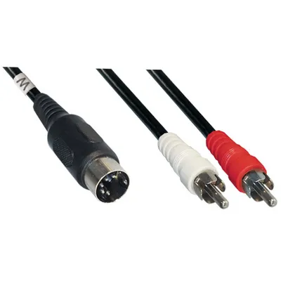 Produktbild von Transmedia Verbindungskabel; 2x Cinchstecker - 5 pol. DIN-Stecker, 1,5 m, A 29 W