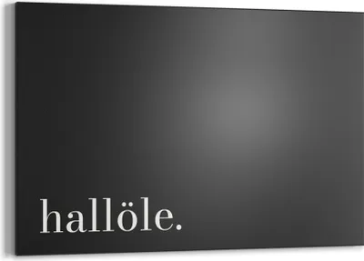 Produktbild von DEQORI Kreidetafel 60x40 cm 'Hallöle - Schriftzug' Tafel Wandtafel Schreibtafel
