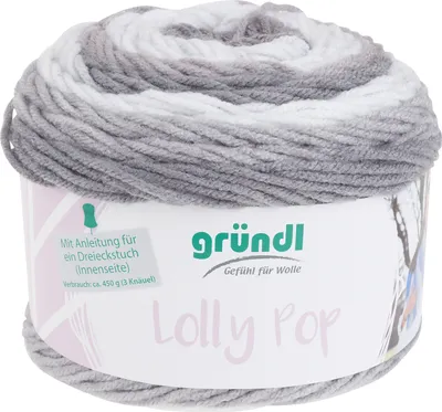 Produktbild von Gründl Wolle "Lolly Pop", 4-fädig, 150 g, ca. 240m Silver Swirl, Farbe 09