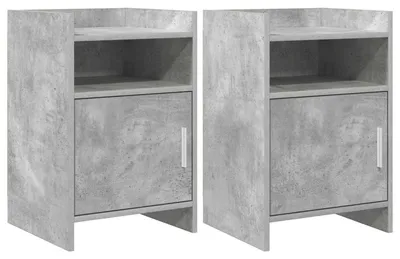 Immagine prodotto di Due comodini, colore grigio cemento, dimensioni 40 x 36 x 60 cm