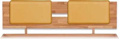 Produktbild von Bubema Polster-Steckkissen - für Bettkopfteil für Bettkopfteil im 2er-Set in verschiedenen Farbe, Farbe: Ocker
