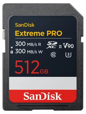 Immagine prodotto di SanDisk Extreme PRO, 512 GB, SDXC, Classe 10, UHS-II, 300 MB/s, 300 MB/s