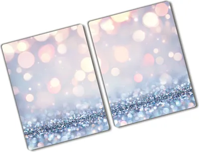 Produktbild von Tulup Glas Herdabdeckplatte - 2x40x52 cm - Glaskeramikkochfeld-Abdeckung Spritzschutz Glasabdeckplatte Kochplattenabdeckung und Schneidebrett - Zweiteilig - Kunst: modern & klassisch - Glänzendes Motiv - Silber