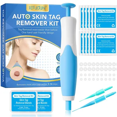 Produktbild von Warzenentferner Effektiv und Sicher - Hautanhängselentferner - Hautanhängsel Entferner Kit - Einfach mit Einer Hand - Innerhalb von 3 bis 14 Tagen - Geeignet für Gesicht und Körper