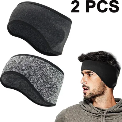 Produktbild von 2er Pack Winter Stirnband Sport Ohrenwärmer Stirnbänder Warm