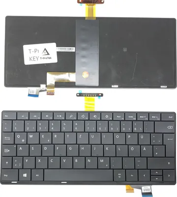 Image de FRANÇAIS - Clavier noir avec éclairage compatible avec Microsoft Surface Pro 4