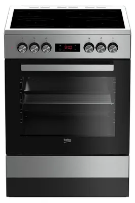 Produktbild von Beko FBM67320XS, Freistehender Herd, Weiß, Drehregler, Berührung, Weiß, Oben rechts/links, Keramik
