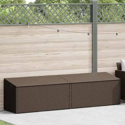 Zdjęcie produktu dla vidaXL Poduszka ogrodowa brązowa 220x50x58 cm z polirattanu