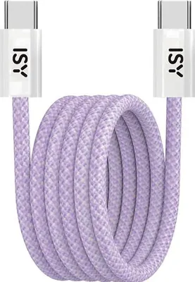 Obrázok produktu pre Magnetický kábel USB typu C ISY IUC-5400-PR 1 m, fialový
