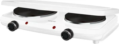 Produktbild von SENCOR SCP 2271WH-EUE4 Elektrický varič, dve platne s priemerom 18 a 15 cm, praktické prevedenie s vekom, plynule regulovateľný termostat, maximálny príkon: 2 500 W