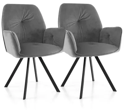 Productafbeelding van Draaifauteuil - Fauteuil - Accentstoel - Bureaustoel - Loungestoel - Set Van 2 - Moderne Bekleding