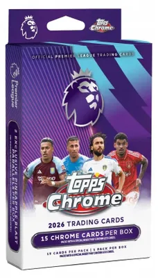 Immagine prodotto di 2025-26 Topps Chrome Premier League (scatola appendiabiti)