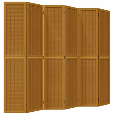 Immagine prodotto di vidaXL Set da 6 divisori per ambienti in legno massello di paulownia, colore marrone