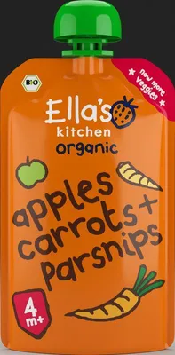 Productafbeelding van Ella's Kitchen Apples carrots & parsnips 4+ m aanden knijpz (120 gr)