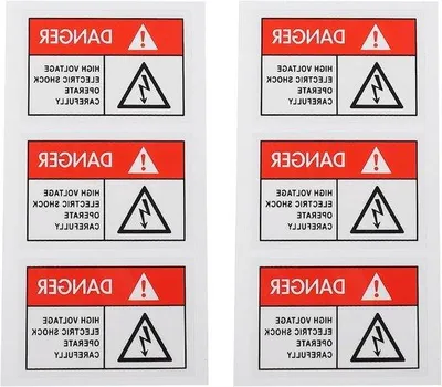 Produktbild von Elektrische Warnetiketten Hochspannung 6 Stück