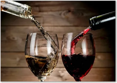 Produktbild von Tulup® Glas-Bild - 100 x 70 - Wandbild aus Glas - Wandkunst - Wandbild hinter gehärtetem Sicherheitsglas - Essen & Getränke - Wein Gläser - Rot
