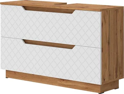 Produktbild von Waschbeckenunterschrank Vicco Lotta Weiß 99.4 x 62.5 cm mit 2 Schubladen, Model 58574